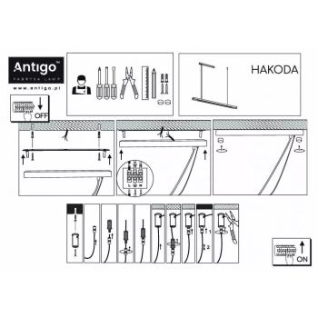 Hakoda lampa wisząca LED 2x16W 3600lm 3000K biała