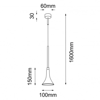 Kanzaki lampa wisząca LED 1x4,5W 430lm 3000K czarna