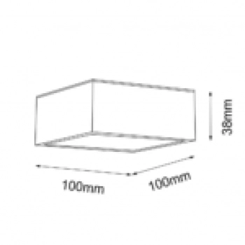 Tottori IL 10cm lampa sufitowa IP44 LED 10W 1200lm 3000K czarna