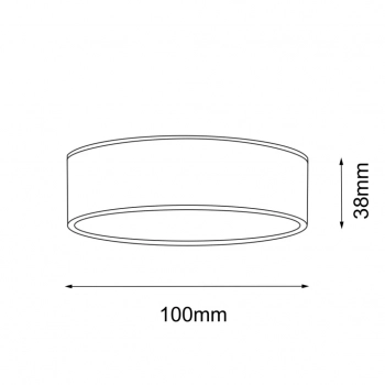 Tottori IL Ø10cm lampa sufitowa IP44 LED 10W 1200lm 3000K czarna