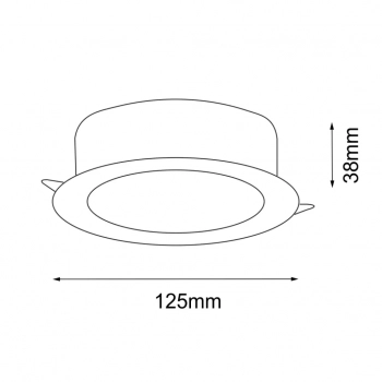 Tottori IL Ø13cm oprawa wpuszczana IP44 LED 10W 1200lm 3000K czarna