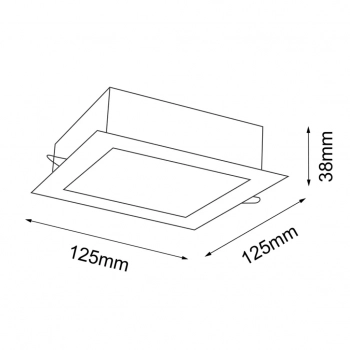 Tottori IL 12,5cm oprawa wpuszczana IP44 LED 10W 1200lm 3000K czarna