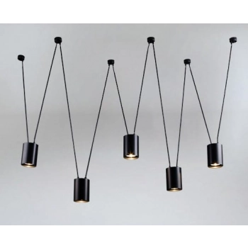 Shilo Viwin Dohar lampa wisząca 5 x GU10 ES111 czarna