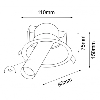 Yakumo lampa sufitowa 1xGU10 MR11 biała