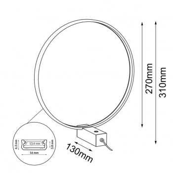 Agaro 27 lampka stołowa 31cm LED 8,4W 1025lm 3000K złota 2004