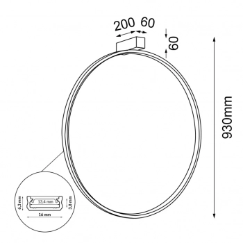 Agaro 87 kinkiet 93cm LED 27W 3296lm 3000K złoty 4314