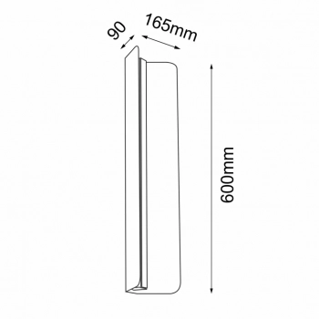 Agrola kinkiet 60cm 1xG5 T5 LED czarny 4006