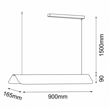 Agrola Z lampa wisząca czarna 90cm 3000K 5206