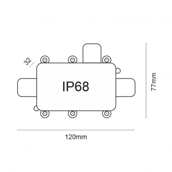 Złącze kablowe 4 PIN czarne  9951