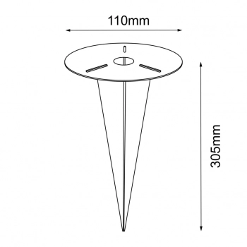 Element montażowy do lamp stojących ogrodowych antracyt 9954