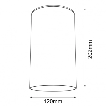 Arao lampa sufitowa czarny 12cm 1178