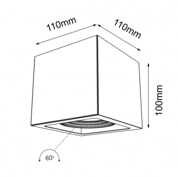 Awa lampa sufitowa biały 10cm 7083