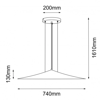 Brito 74 lampa wisząca platyna mat 74cm 5068