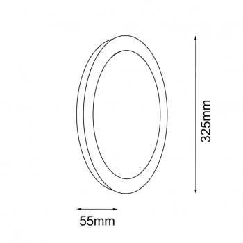 Disk IL kinkiet 32,5cm LED 9W 1099lm 3000K czarny 1282