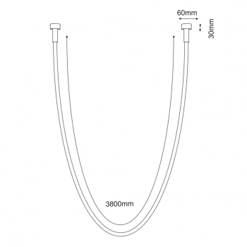 Hebi 386cm lampa wisząca LED 38W 4640lm 3000K czarna