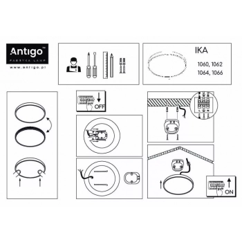 Ika 25 lampa sufitowa LED 18W 1200lm 4000K biała