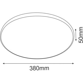 Ika 38 lampa sufitowa LED 32W 2200lm 3000K biała