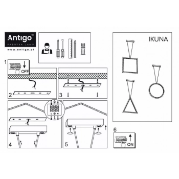 Ikuna lampa wisząca LED 14W 1831lm 4000K czarna