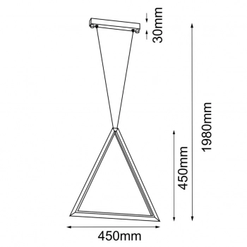 Ikuna lampa wisząca LED 14W 1765lm 4000K czarna