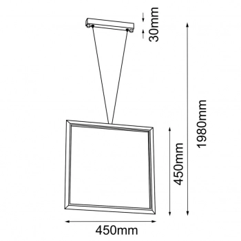 Ikuna lampa wisząca LED 18W 2354lm 4000K czarna