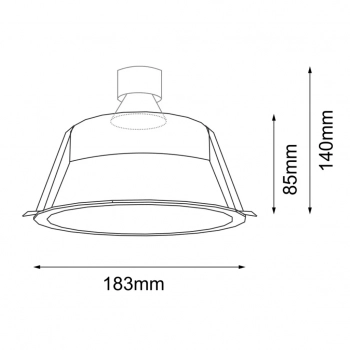 Kami lampa wpuszczana 1xGU10 ES111 biała 7379