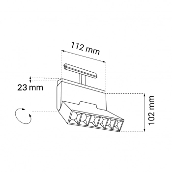 Komatsu dot move spot magnetyczny 48V 6W 480lm 11,2cm LED 6W 480lm 3000K biały 6596