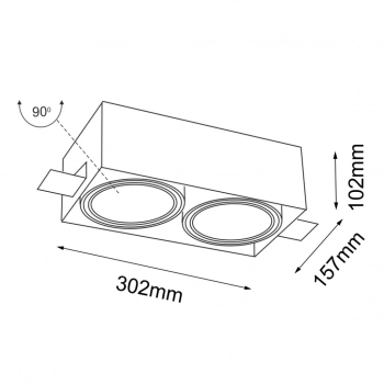 Komoro 2 lampa wpuszczana 2xGU10 czarna 3309