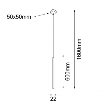 Kosame 1 lampa wisząca złota 60cm 5200