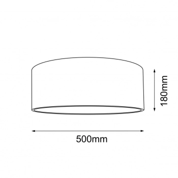 Lamego 50 lampa sufitowa 18cm 1xE27 czarna 1084