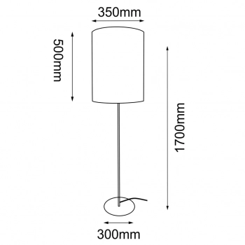 Lamego F Wąska lampa podłogowa czarna 170cm 2021