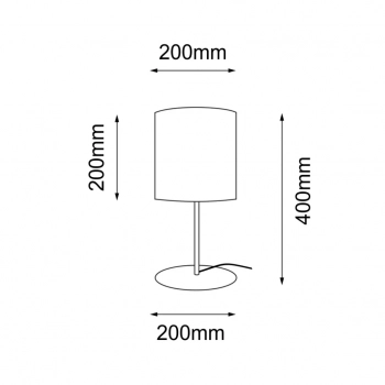 Lamego G lampka stołowa 40cm 1xE27 czarna 2026