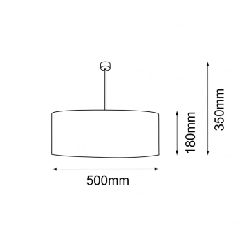 Lamego O Z lampa wisząca czarna 50cm 5184