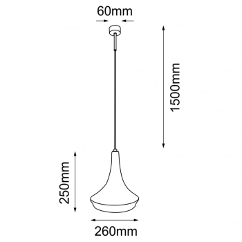 Mahaka lampa wisząca 1xE27 biała