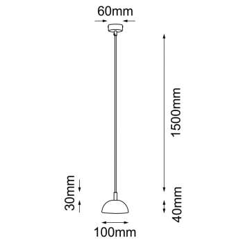 No. Di lampa wisząca 1xGX53 czarna