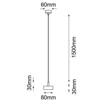 No. mini lampa wisząca 1xGX53 czarna