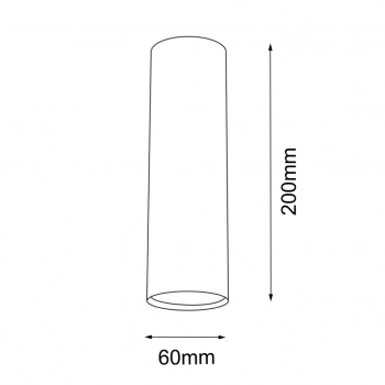 Noda K kinkiet 20cm 2xGU10 czarny 4438