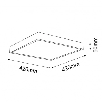 Nomi lampa sufitowa 420x42cm LED 32W 2934 czarna 8450