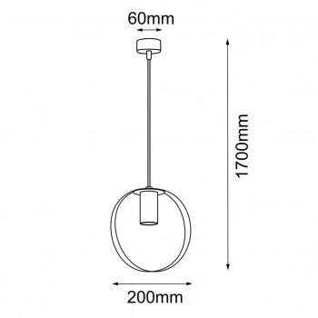 Ortiga 1 lampa wisząca 1xG10 czarna