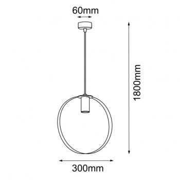 Ortiga 2 lampa wisząca 1xG10 czarna