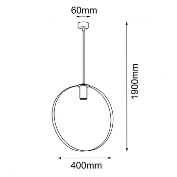 Ortiga 3 lampa wisząca 1xG10 czarna