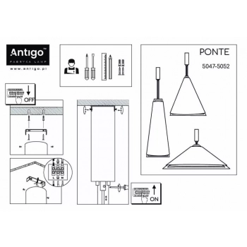 Ponte 670 lampa wisząca LED 20W 2442lm 3000K czarna