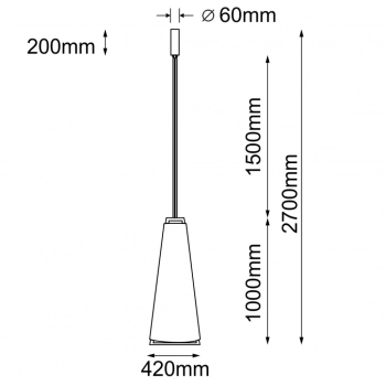 Ponte 420 lampa wisząca LED 24W 2930lm 3000K biała