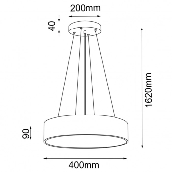 Sengo P 40 lampa wisząca 40cm 3xE27 złota 5092