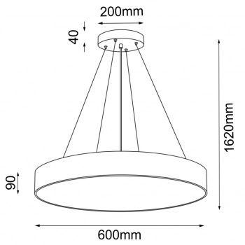 Sengo P 60 lampa wisząca złota 60cm 5093