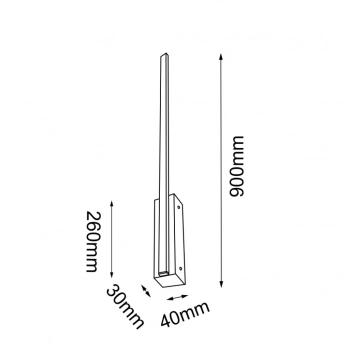 Slim W 90 kinkiet LED 9W 1099lm 3000K czarny