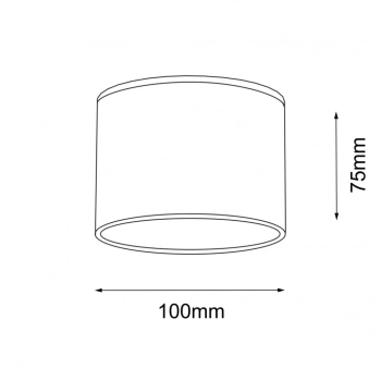 Suwa lampa sufitowa 10cm 1xGX53 czarna 1174