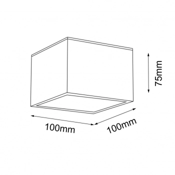 Suwa lampa sufitowa IP44 100x10cm 1xGX53 biała 7721