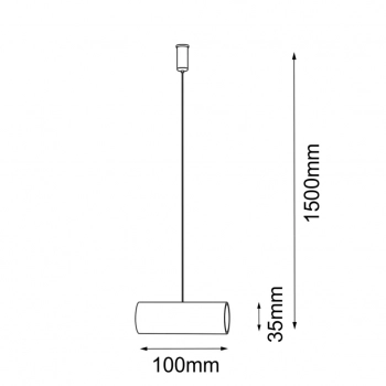 Łącznik 10 z zawiesiem do systemu modułowego Mafra 150cm czarna 5101