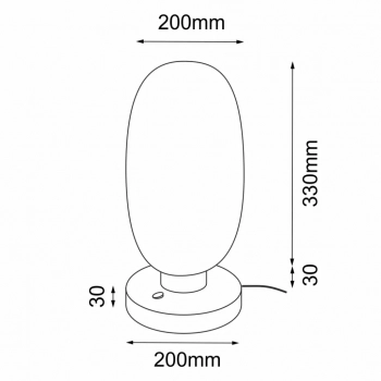 Tanpo I G lampka stołowa 20cm 1xG9 czarna 2033