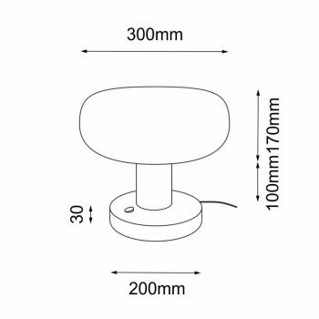 Tanpo O G lampka stołowa 30cm 1xG9 czarna 2034